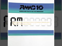 White Red Blue Customized Colors Competition Identification Numbers in Rectangular Shape