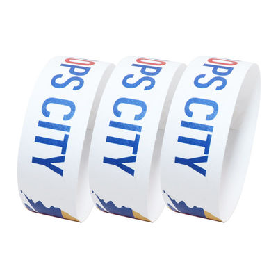 Barcoding Tyvek papieren polsbanden Custom Logo Printing Tear Resistant