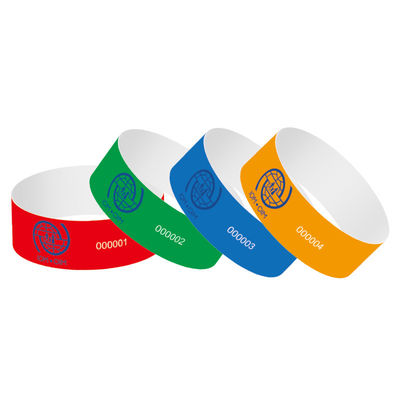 Waterdicht papier evenement polsbandjes volkleurend drukken Tyvek met barcode
