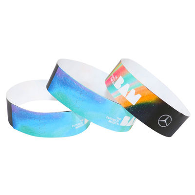 Warmtebestendige papier Event Armbanden Geprint Paars Met Tyvek Materiaal