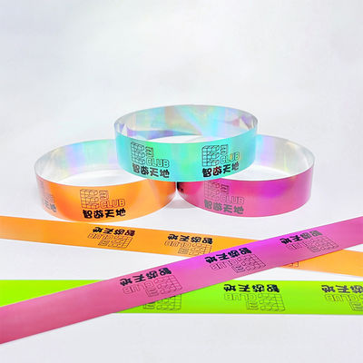 Verstelbare Glitter Tyvek Armbanden, Eco Friendly Custom Glitter Armbanden