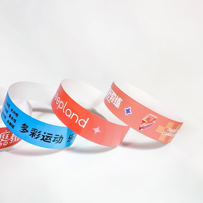 Duurzame, barcode gekleurde papieren polsbanden, gepersonaliseerde, gedrukte Tyvek polsbanden.