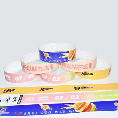 Gewone Neon Tyvek Armbanden, Waterdichte Nummer Papier Armbanden Voor Evenementen