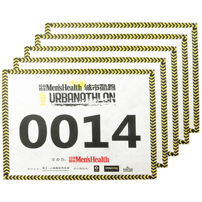 Neon Tyvek Race Bib Numbers voor sportevenementen
