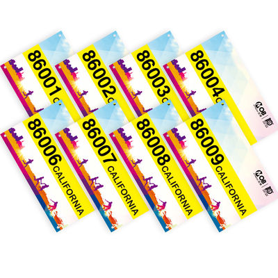 Identificatie Tyvek Race Bibs voor hardlopende evenementen Afdrukbaar Tranenbestendig