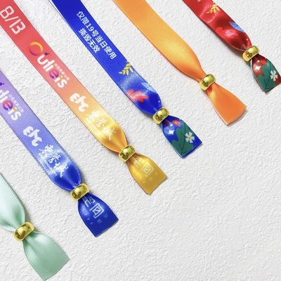 Gepaste geweven kleding Armbanden Schermdrukken Voor zakelijke evenementen Muziekfeest Activiteit Polyester Armband