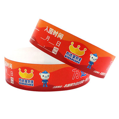 Kleurrijke Tyvek Event Armbanden Met Volle Kleuren Print Waterdicht Zweetbestendige Inlaat Armbanden