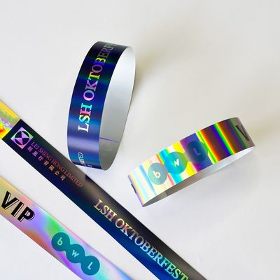 Gepersonaliseerde Event Armband Glanzende Armband Laser Glitter Partij Activiteit Armband Voor Volwassen Kinderen