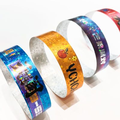 Evenement Glitter Promotie Armband Waterdicht Laser Ster Papier Armband Volwassen Kind Evenementen Toelating Armband