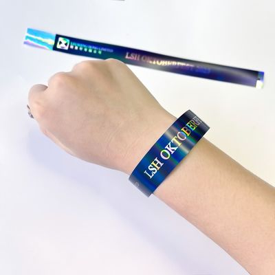 Gepersonaliseerde Event Armband Voor Volwassen Kinderen Glanzende Armband Regenboog Laser Glitter Partij Activiteit Event Armband