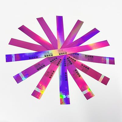 Fabriek Groothandel Laser Glitter Flash Wrist Strap Customized Style Barcode Logo Glanzend Laser Papier Armband Voor Evenementen