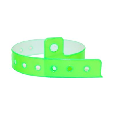 Fabrikant Wegwerpband Neon Fluorescerende Kleur Waterdicht Plastic Vinyl PVC Event Party Gift Wristband