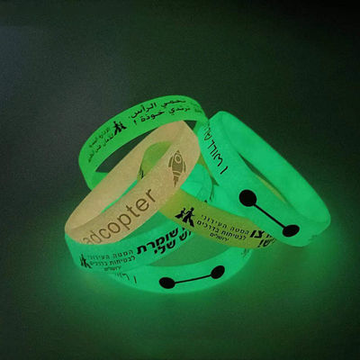Fabriek Custom Silicone Armband Festival Activiteit Partij Concert Evenement Geschenk Noctilucent Night Glow Silicone Armbanden