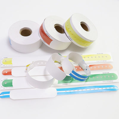 Groothandel Wegwerpsarmbanden voor ziekenhuizen Identificatie Blank Inkjet Printed Thermo-sensitive Patient Paper Wristbands