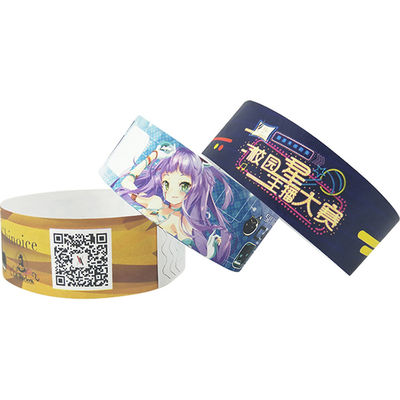 Waterdichte traanbestendige polsbanden Scan Barcode Tyvek Evenementen Variëteit van kleuren Papier Evenement Armband