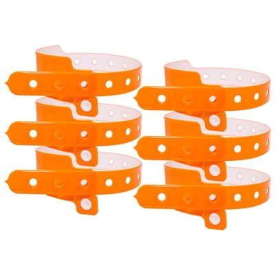 Gepersonaliseerde wegwerparmband Plastic Waterdicht Vinyl PVC Neon Fluorescerende Kleur Evenement Party Gift Armband