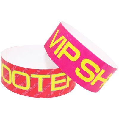 Fabriek Tyvek Dupont Papieren Armband Met Qr Barcode Papier Bedrijfsbezoek Armband