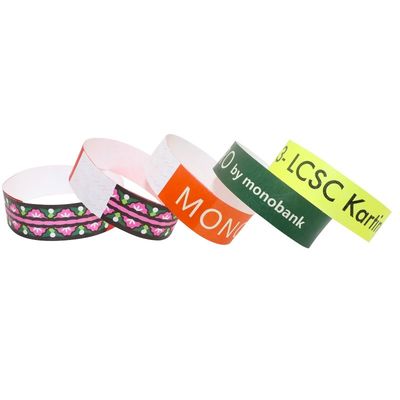 Fabriek Zweetbestendige Tyvek Dupont Event Armbanden Barcode Evenementen Variëteit van kleuren Tyvek Paper Event Armband