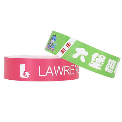 Fabrikant Event PP synthetisch papier polsband met kleurenprinting waterdicht zweetbestendige inlaat polsband