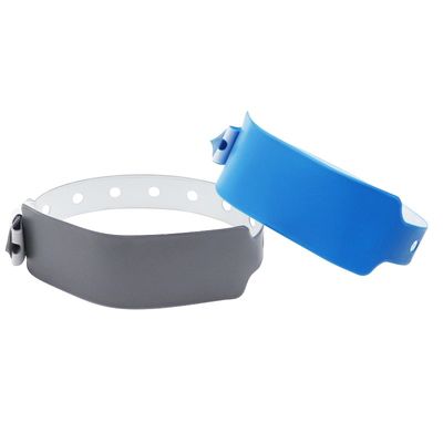 Eenmalig Neon Fluorescerend PVC Armband met Tabs en Warmteoverdruk