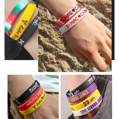 Multi-color Night Glow Luminous Silicone Armbanden voor Basketball Football Games Star Ball