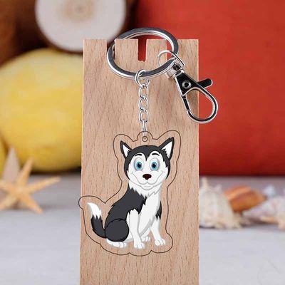 Holografische Acryl Sleutelhanger schattig Cartoon Animal Pet Picture Printed Acrylic Picture Sleutelhanger