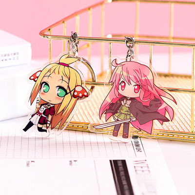 Fabriekspatroon gedrukte acryl sleutelhanger schattig cartoon personage Idol Duurzame metalen ring charmes acryl sleutelhanger