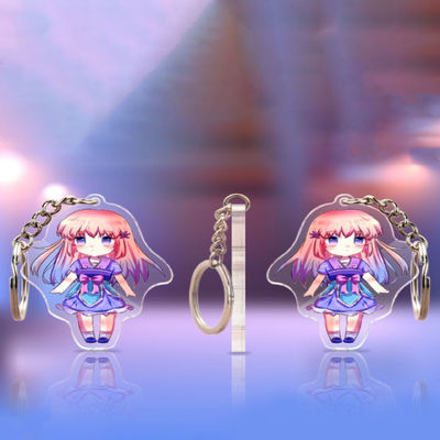 Fabriekspatroon Helder gedrukt Acryl Sleutelhanger schattig Cartoon Character Idol Duurzame Metalen Ring Charms Acryl Sleutelhanger