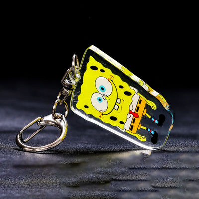 Patroon gedrukt Acryl Sleutelhanger Lief Cartoon Character Lief Duurzame Metalen Ring Charms Acryl Sleutelhanger Fabrikant