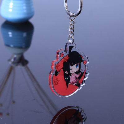 Fabrikant Cartoon Pattern Printed Acrylic Keychains Caricatur Cartoon Character Cute Charm Acrylic Keychains