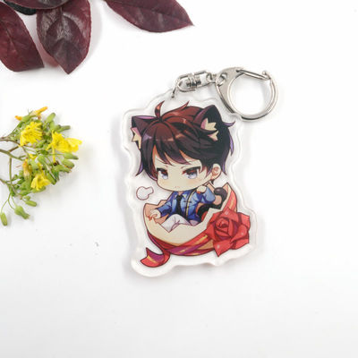 Fabrikant Custom Cartoon Pattern Printed Acrylic Keychain Caricatur Cartoon Character Cute Charm Acrylische Sleutelhangers