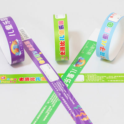 Custom Event PP synthetisch papieren polsband Party Park Pool Logo Gedrukt Waterdicht Toegang Polsbanden