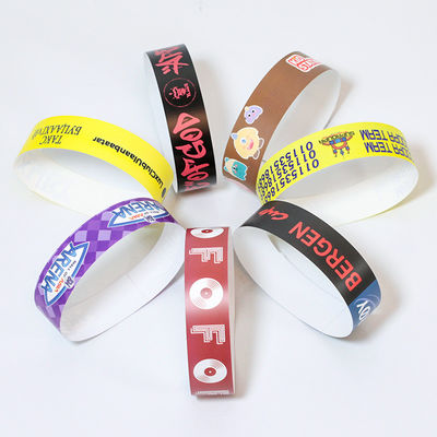 Poolfeest VIP-toegang Tyvek-armbanden met streepjescode en verstelbaar ontwerp