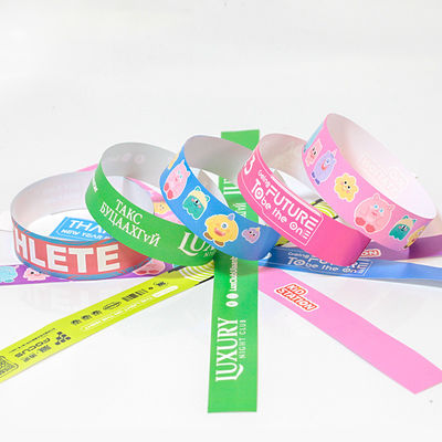 Logo Printing Tyvek Custom Festival Armband VIP Toegang Paper Band Armband