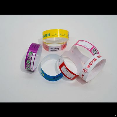 Geprinte water/zweetbestendige toegangsbanden polsbanden PP synthetisch papier evenement polsbanden