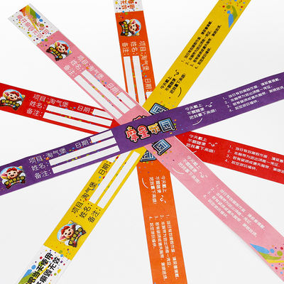 Reeksnummering Tyvek papieren polsbandjes voor festivalbeveiliging