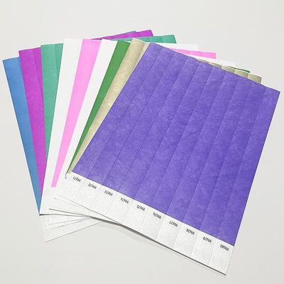 Snap Closure Tyvek papieren polsbanden Persoonlijke logo drukken voor evenement identificatie en branding