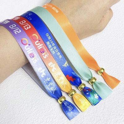 Ribbon Concert Promotie Evenement Geweven kleding polsbandjes met verschillende ontwerpen
