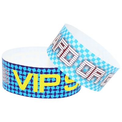 Aanpasbare, gedrukte, waterdichte, sluiterbare Tyvek-armbanden voor festivalbeheer