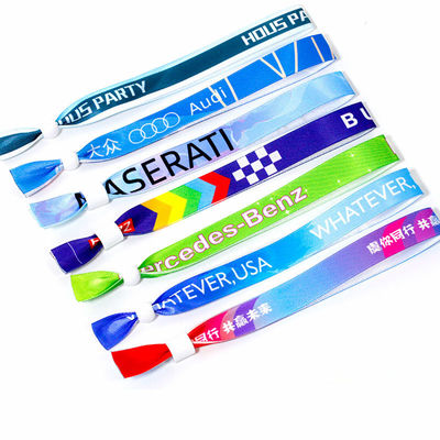 Perfecte geweven kleding polsbandjes voor uw evenement verschillende maten OEM geaccepteerd