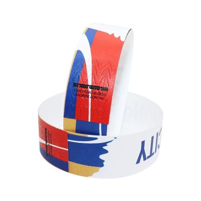 Chinese fabrikant Tyvek materiaal polsband waterdicht kleurenprint met uw eigen logo