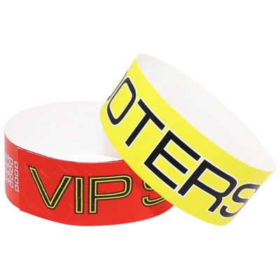 Chinese fabrikant Tyvek materiaal polsband waterdicht kleurenprint met uw eigen logo