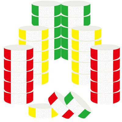 Kleurpapier evenement polsbanden Logo gedrukt waterdicht traanbestendig Toegangsbewijs polsbanden