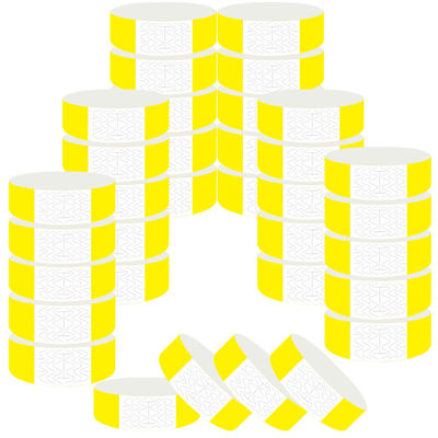 Kleurloze papier evenement polsbanden Logo gedrukt waterdicht en traanbestendig Toegangspapier Ticket polsbanden