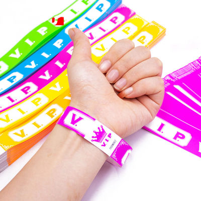 Gepersonaliseerde papieren gebeurtenissen Armbanden Gepatroneerde papieren armbanden Voor gemakkelijke evenementen organisatie