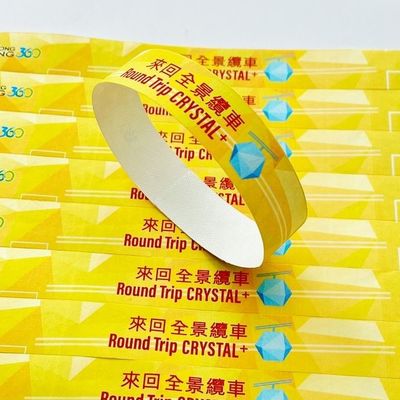 Custom Logo Printing Tyvek Papier Armbanden Waterdicht en Snap sluiting voor festivals
