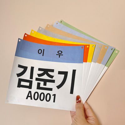 Hoog verscheuringsvermogen aangepast waterdicht Tyvek papier nummer Bib boek voor marathonwedstrijden en chip-labeling