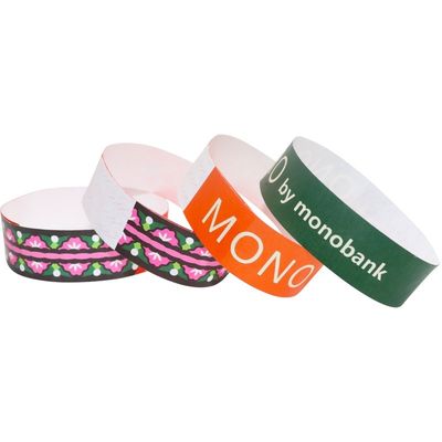 2025 Custom Logo Tyvek papieren polsband voor evenementen waterdicht en ander serienummer