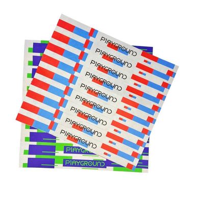Gepersonaliseerde waterdichte papieren polsband met streepjescode en digitaal printen