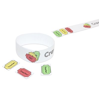 Barcoding en waterdichte Tyvek papieren evenementarmbanden De perfecte combinatie voor evenementmanagement
